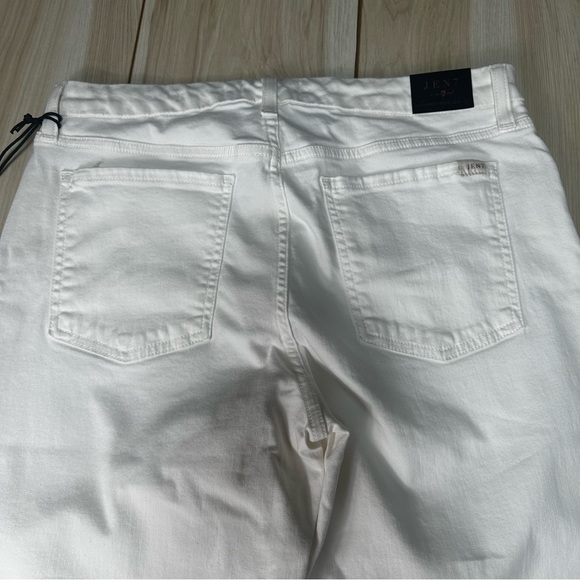 Jen 7 by 7 for all mankind jeans White Cropped Wide Leg Size 10- New Enhance Me - Picture 7 of 10